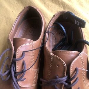 George Men's Tan Leather Oxfords